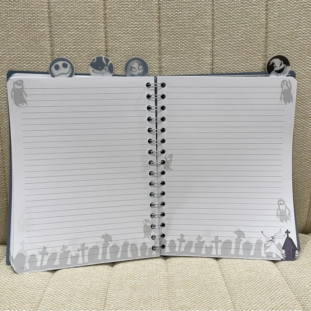NEW Disney Nightmare Before Christmas Jack Sally Spiral‎ Notebook with Dividers